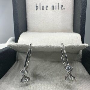 14KW Blue Nile Natural Diamond Earrings
